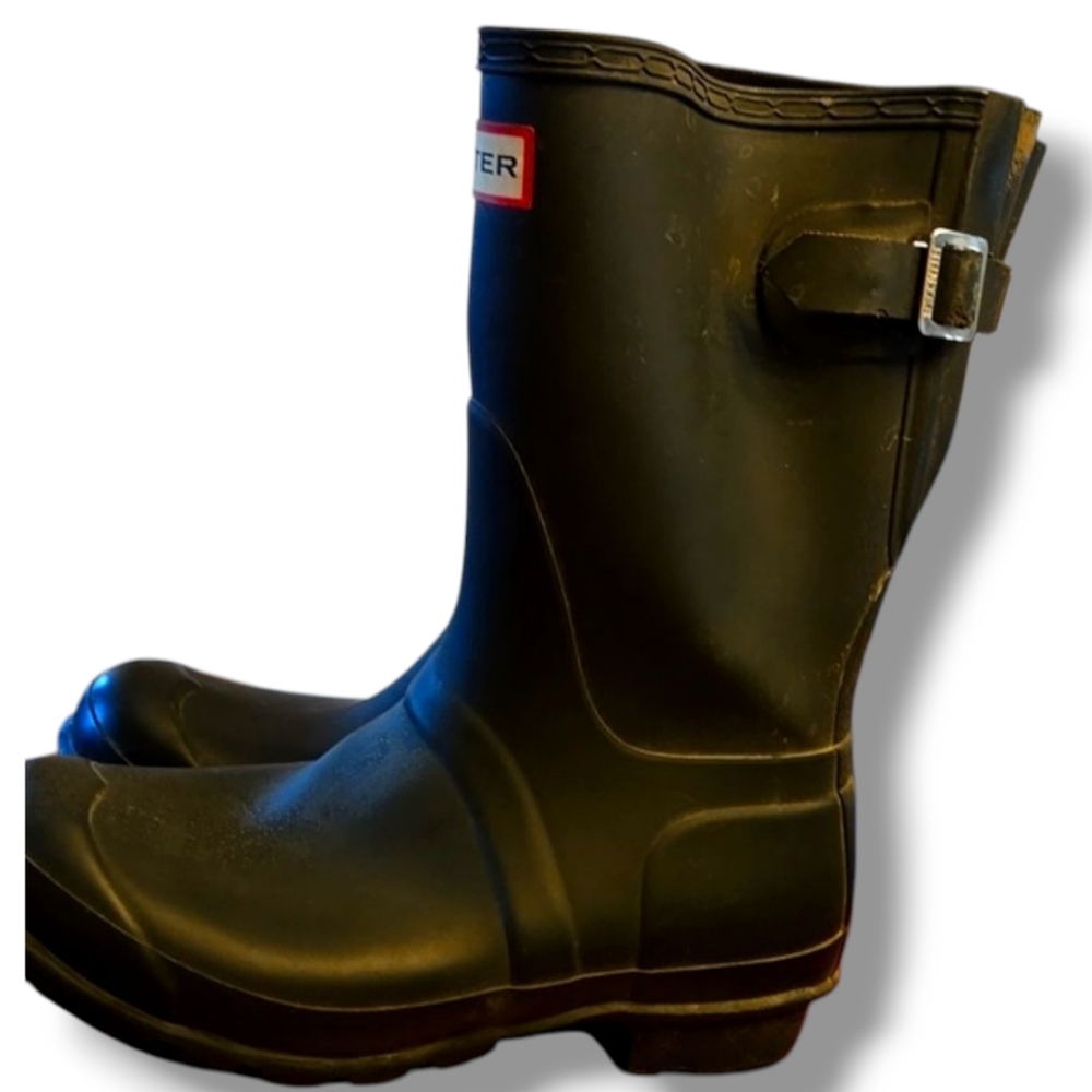 Hunter Black Short Rubber Boots